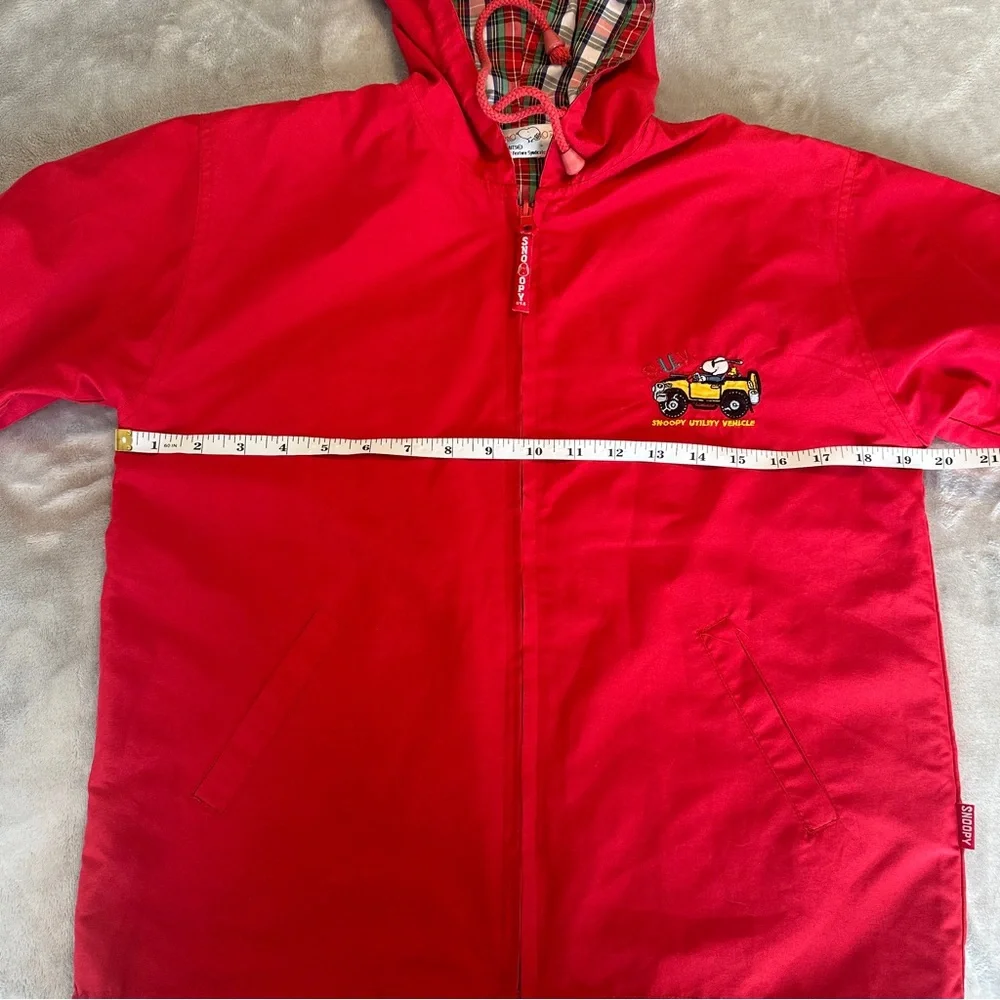 Snoopy Vintage Rare Utility Vehicle Jacket Red Kids Windbreaker‎ Peanuts 80s 90s